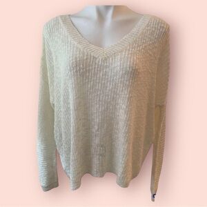 Altar'd State Lightweight Open‎ Knit V-Neck Sweater with Exposed Back